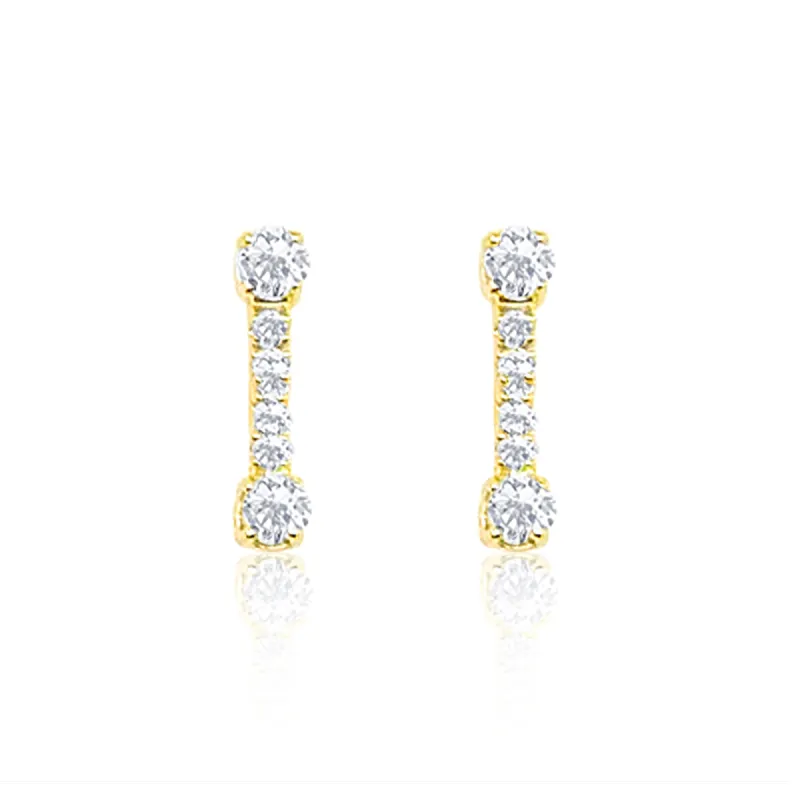 Dainty Diamond Stick Studs sold by Meira T