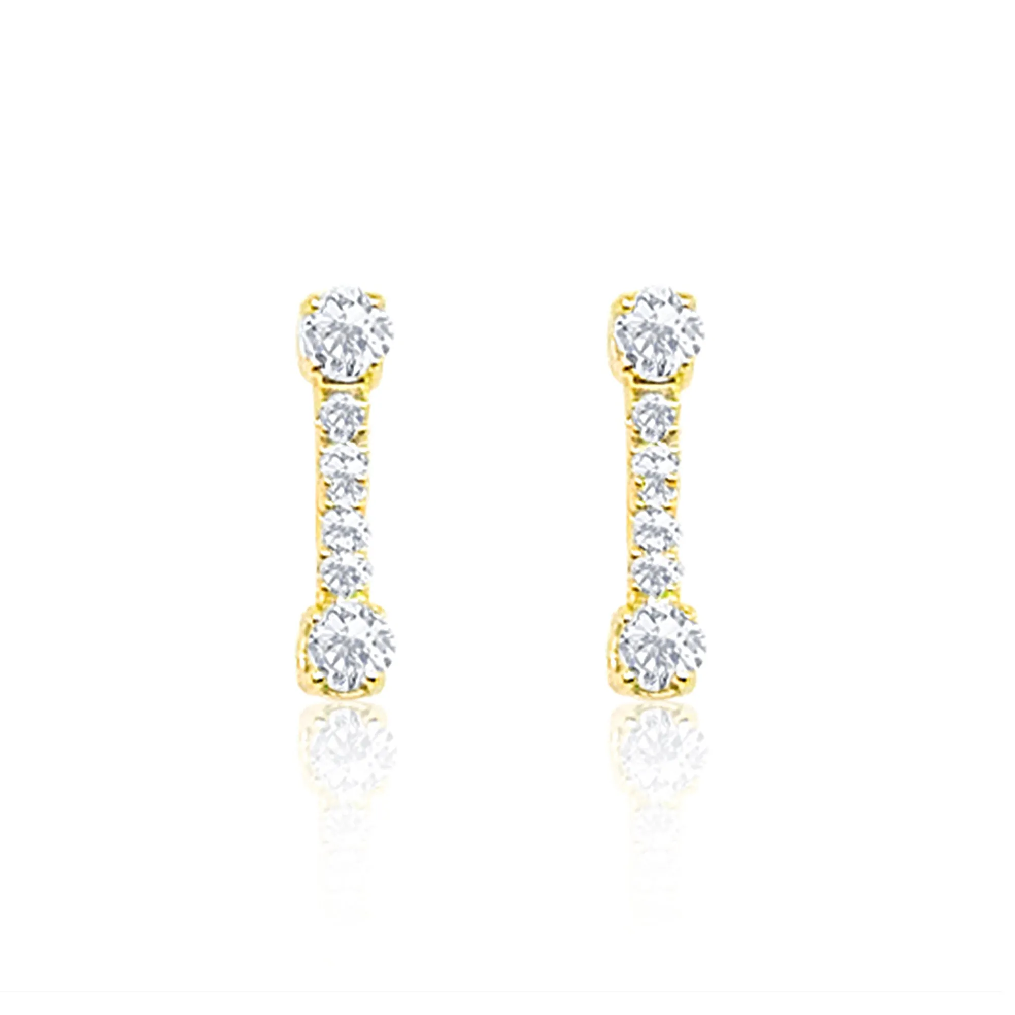 Dainty Diamond Stick Studs sold by Meira T