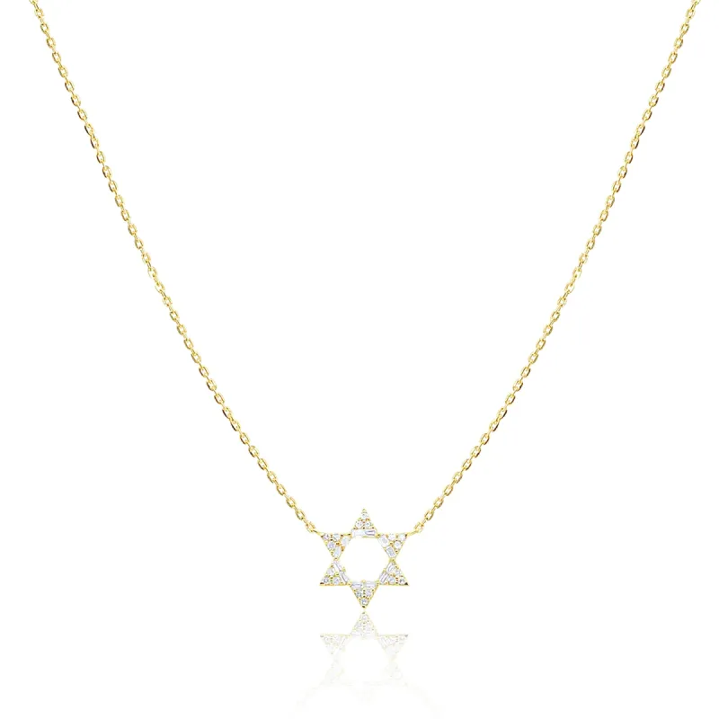 Yellow Gold Star of David Necklace ONLINE EXCLUSIVE sold by Meira T