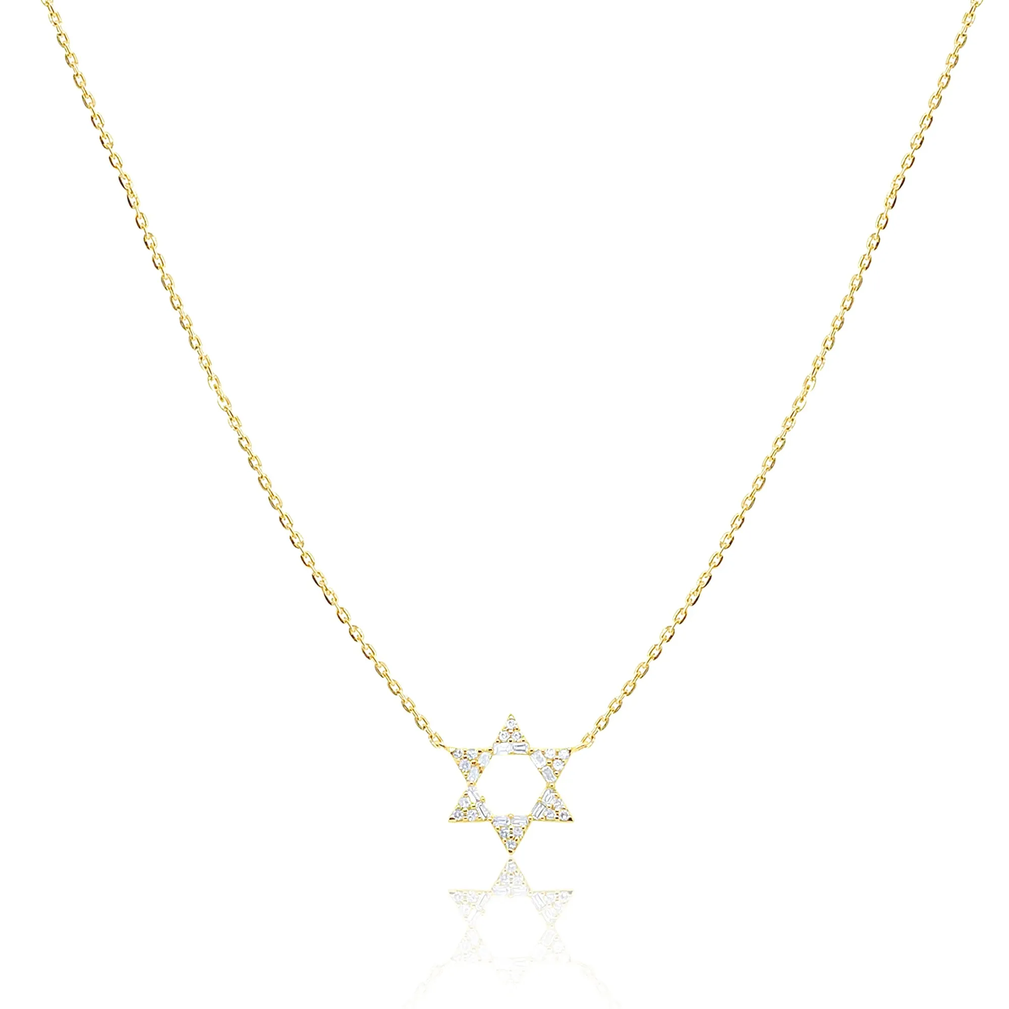Yellow Gold Star of David Necklace ONLINE EXCLUSIVE sold by Meira T