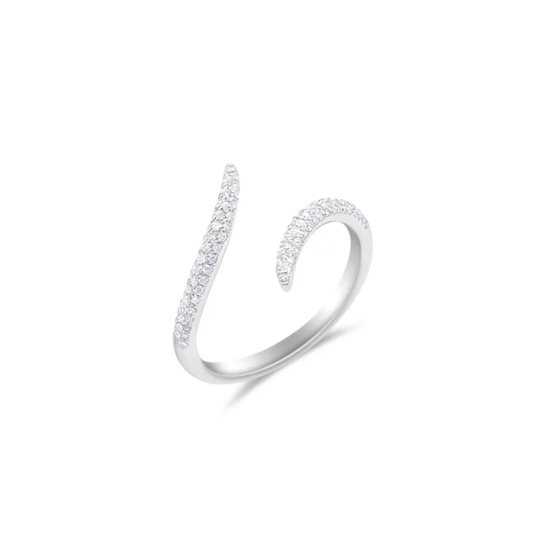 White Gold Diamond Open Ring sold by Meira T