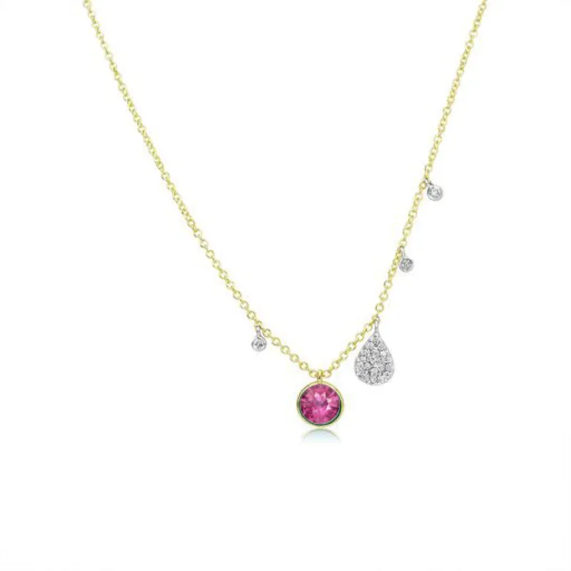 Pink Sapphire and Diamond Necklace sold by Meira T