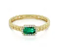 May Yellow Gold And Emerald Birthstone Ring sold by Meira T