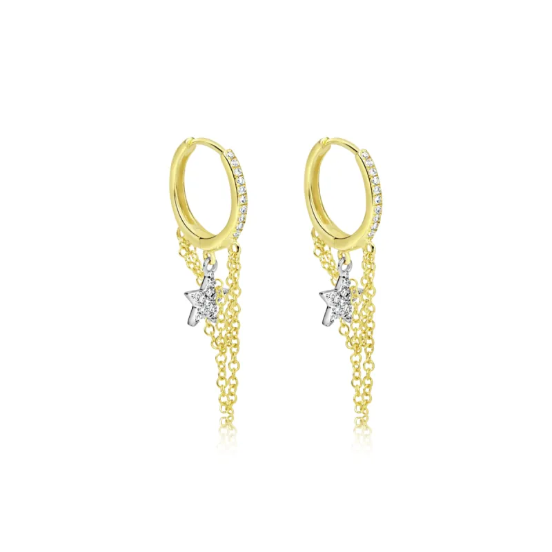 Diamond Star and Chain Huggie sold by Meira T