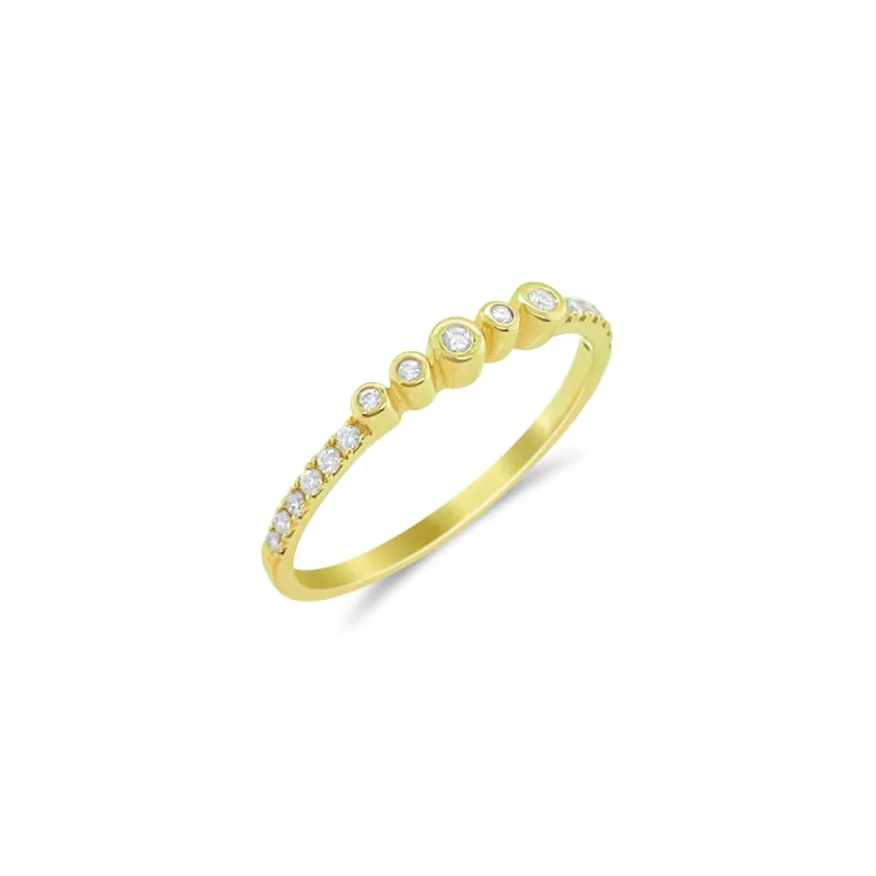 Dainty Yellow Gold and Diamond Ring sold by Meira T