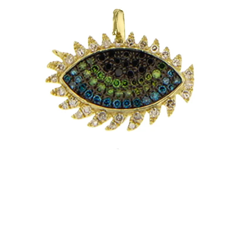 Yellow Gold Evil Eye Center sold by Meira T
