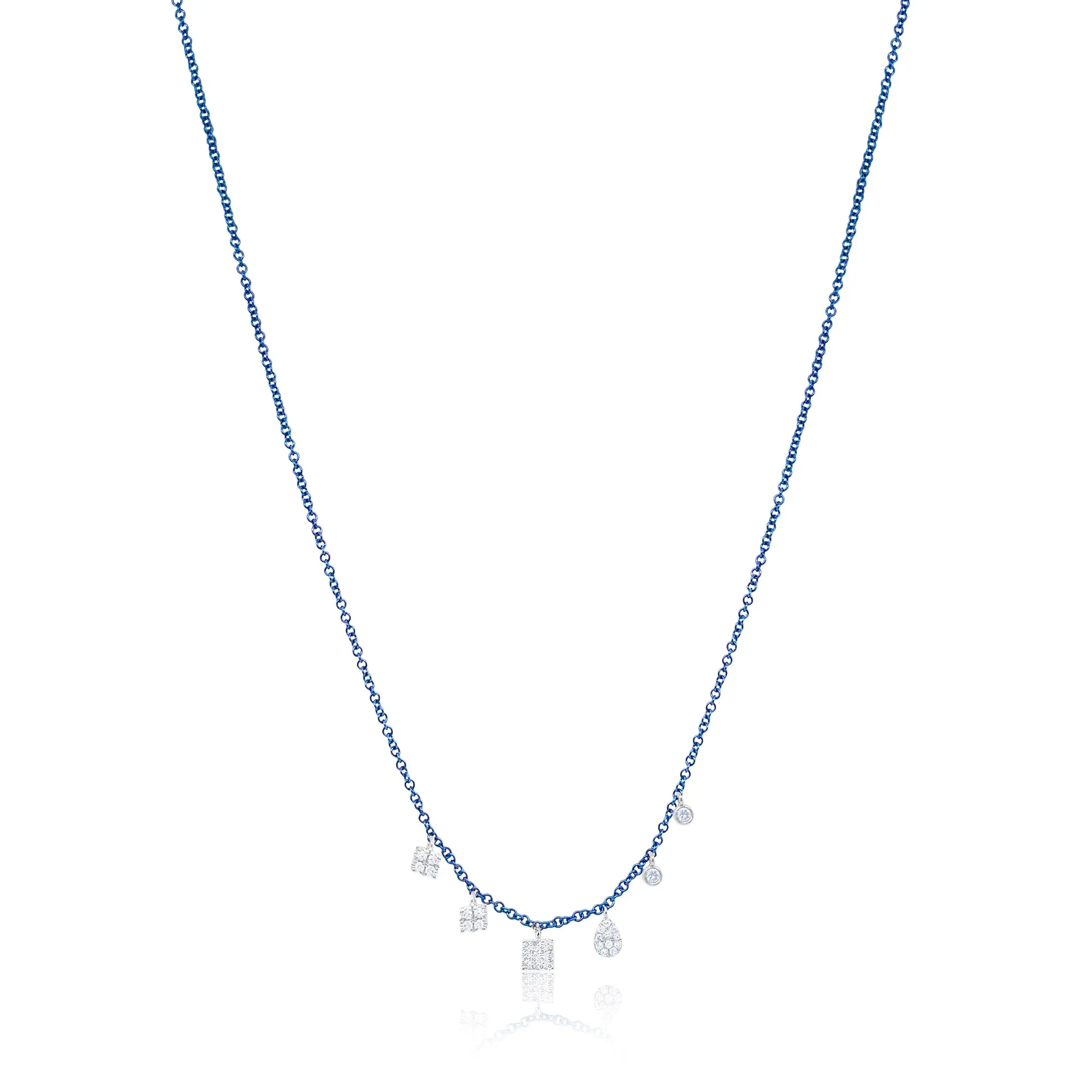 Galactic Blue Diamond Charm Necklace sold by Meira T