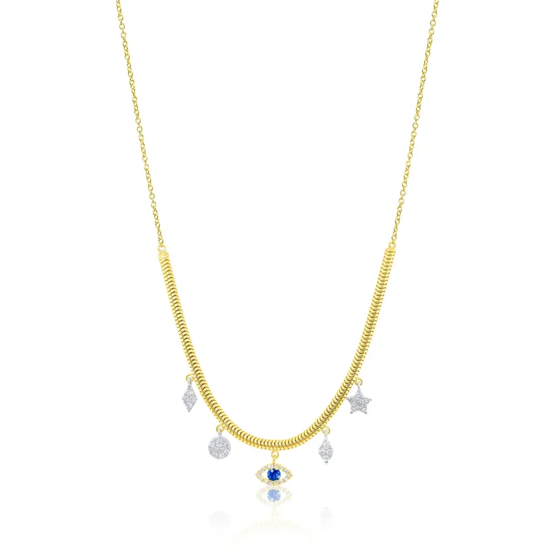 Evil Eye Snake Chain Necklace sold by Meira T