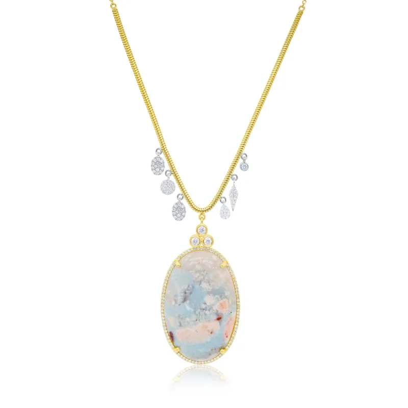 Amazonite Statement Snake Chain Necklace sold by Meira T