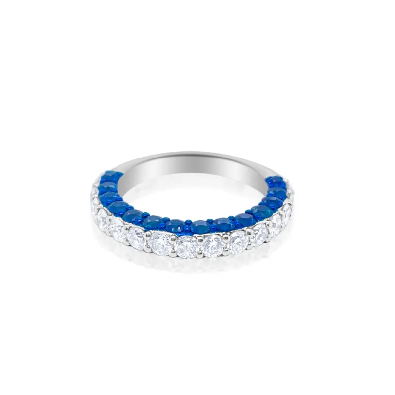 Galactic Blue Sapphire and Diamond Ring sold by Meira T