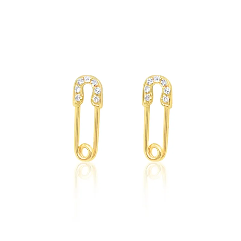 Paper Clip Diamond Stud Earrings- Online Exclusive sold by Meira T