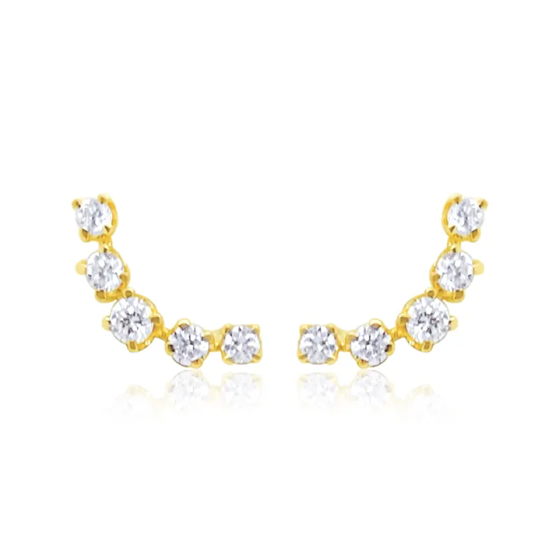 Yellow Gold Cluster Studs- Online Exclusive sold by Meira T