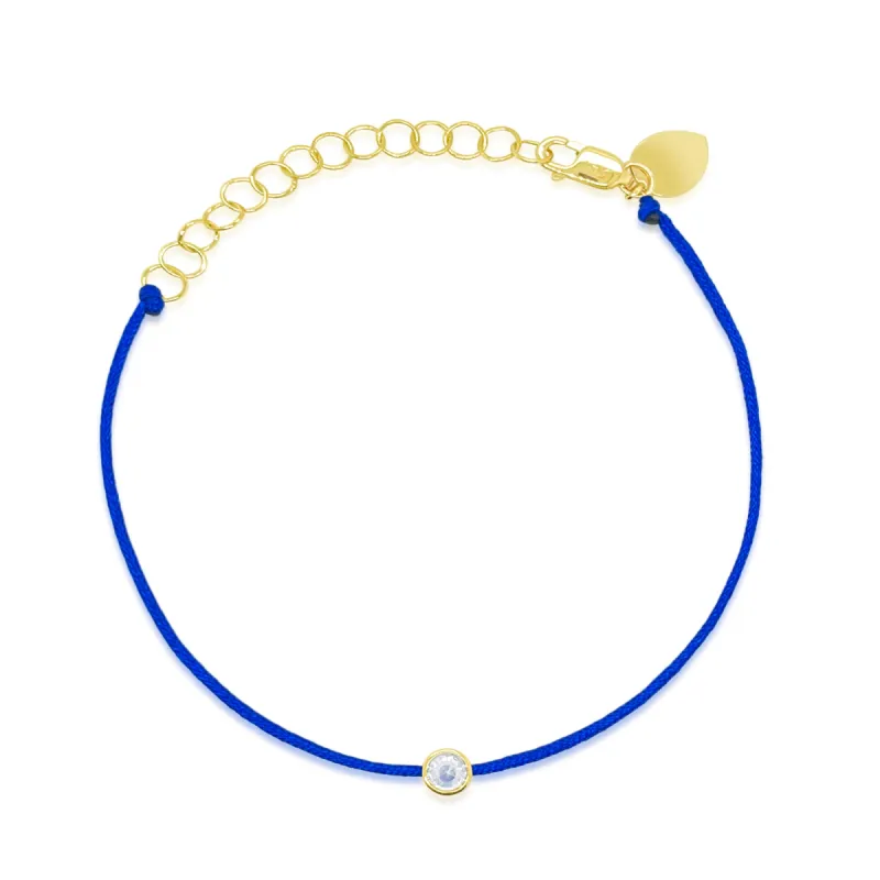 Dainty Diamond Bezel Parachute Bracelet 14kt Yellow Gold sold by Meira T