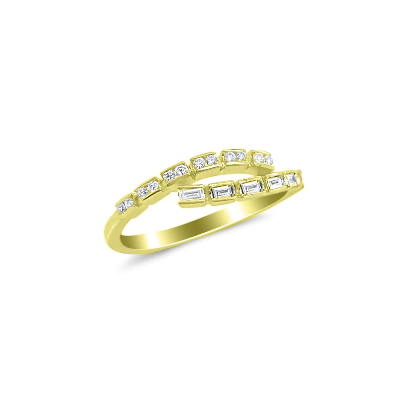Yellow Gold and Diamond Twist Ring sold by Meira T