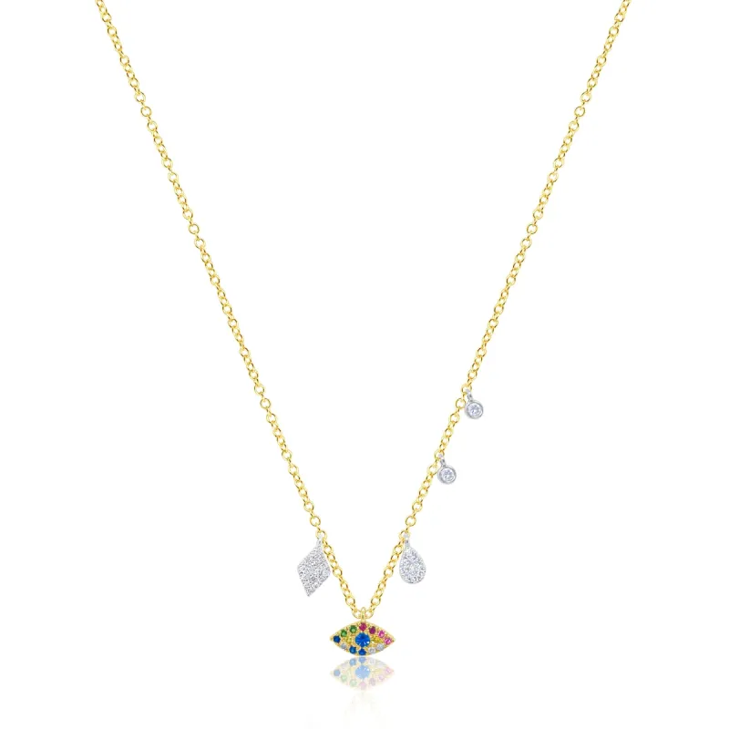 Yellow Gold Rainbow Evil Eye sold by Meira T
