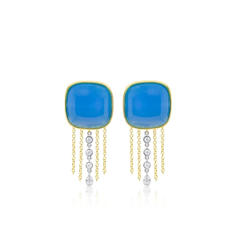 Calcedony Fringe Earrings sold by Meira T