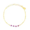 Ruby and Diamond Twist Chain Bracelet sold by Meira T