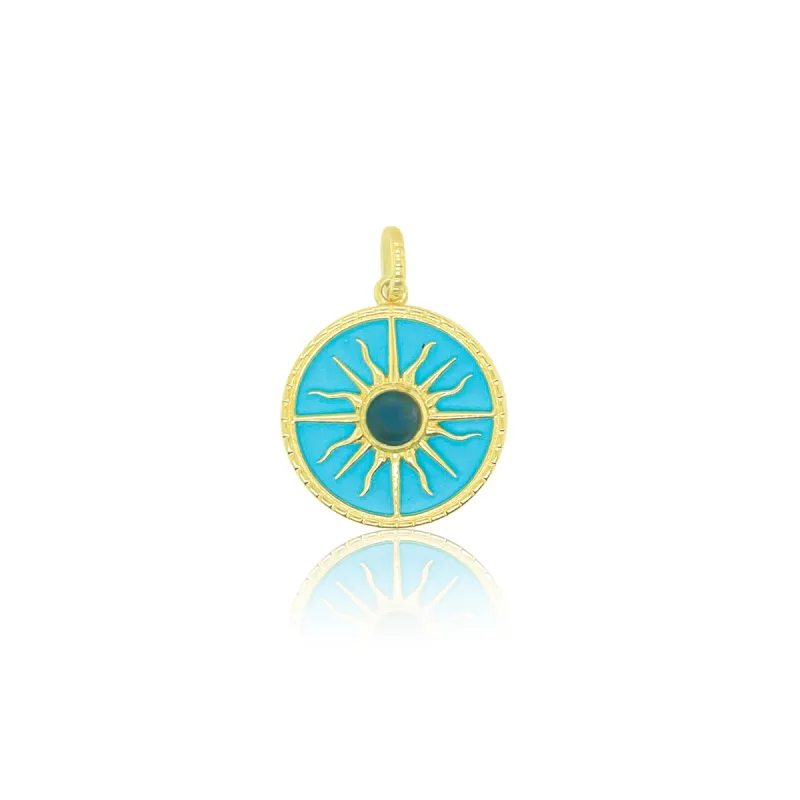 Yellow Gold Sun Turquoise Charm *ONLINE EXCLUSIVE* sold by Meira T