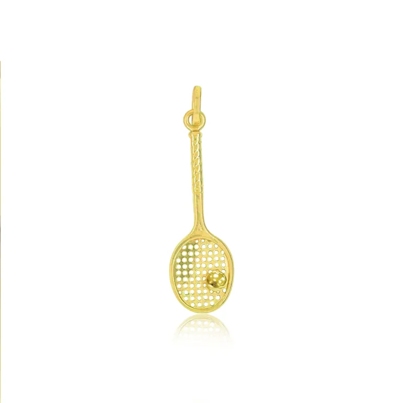 Yellow Gold Tennis Racket Charm *ONLINE EXCLUSIVE* sold by Meira T