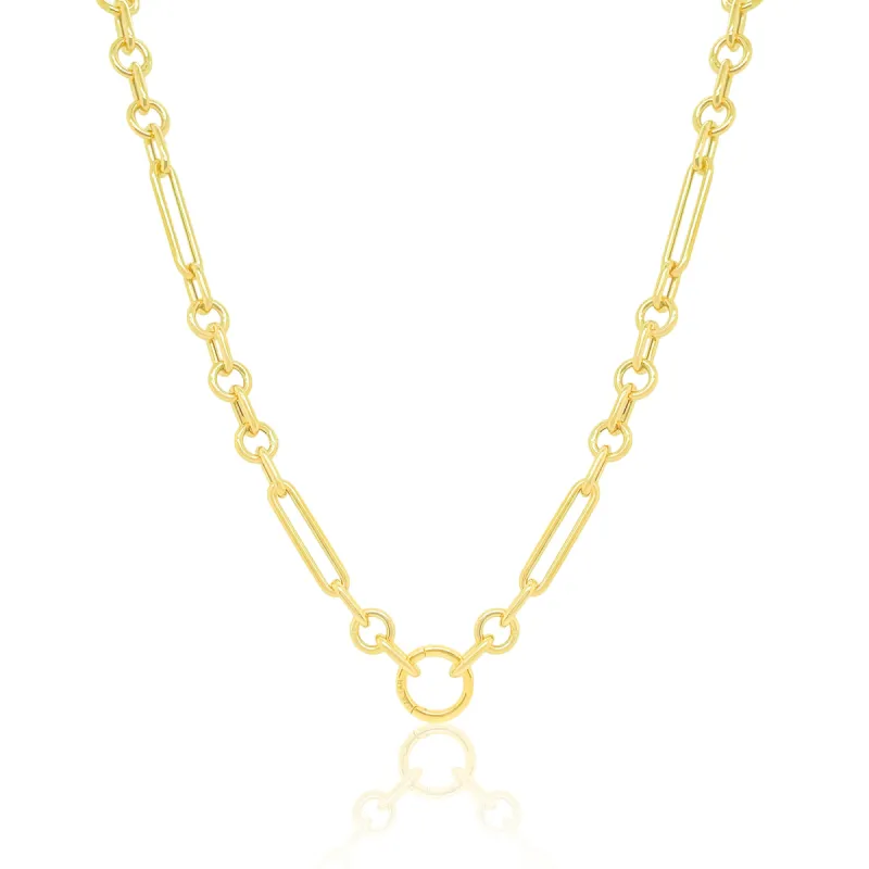 Yellow Gold Mixed Link Necklace *ONLINE EXCLUSIVE* sold by Meira T