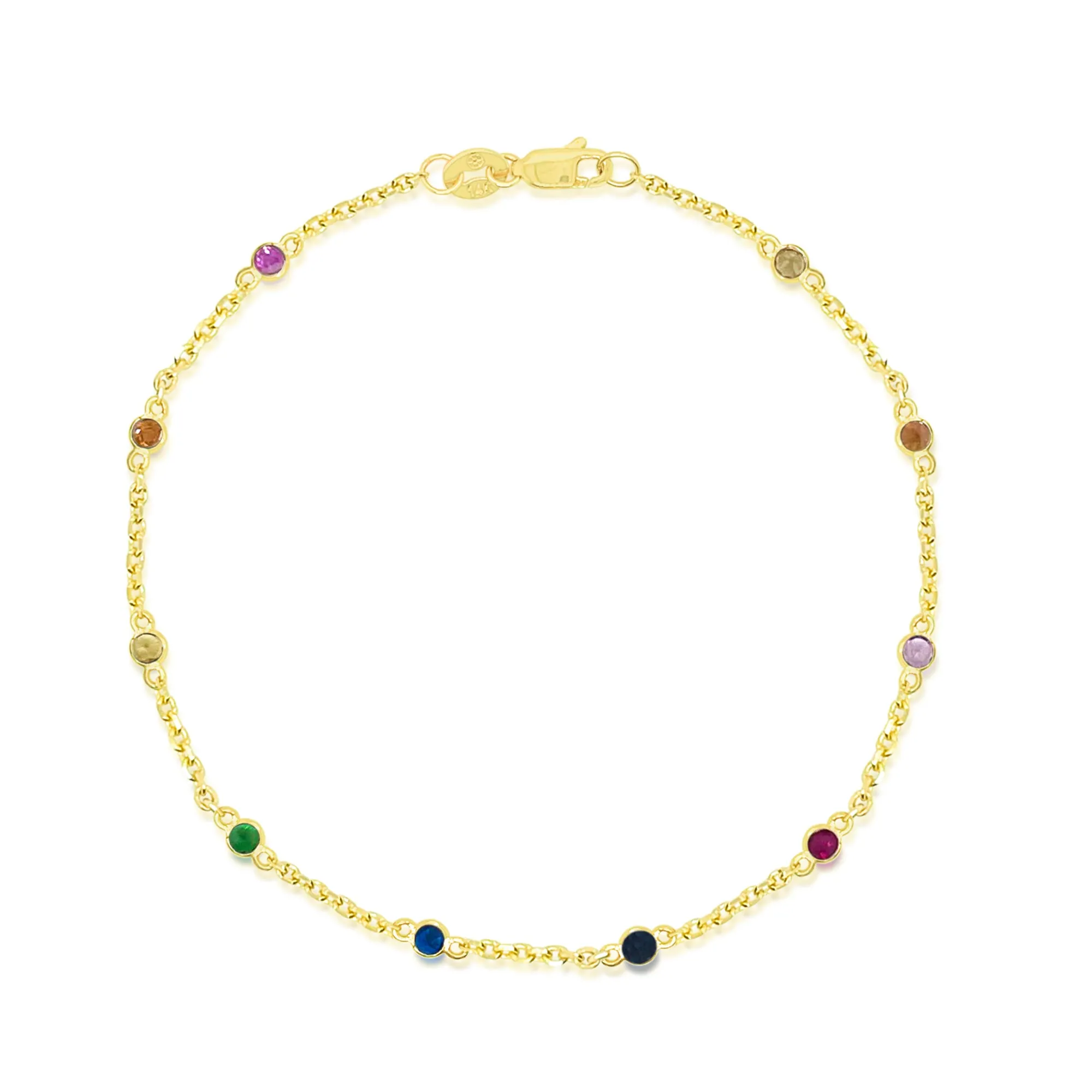 Rainbow Bezel Bracelet sold by Meira T
