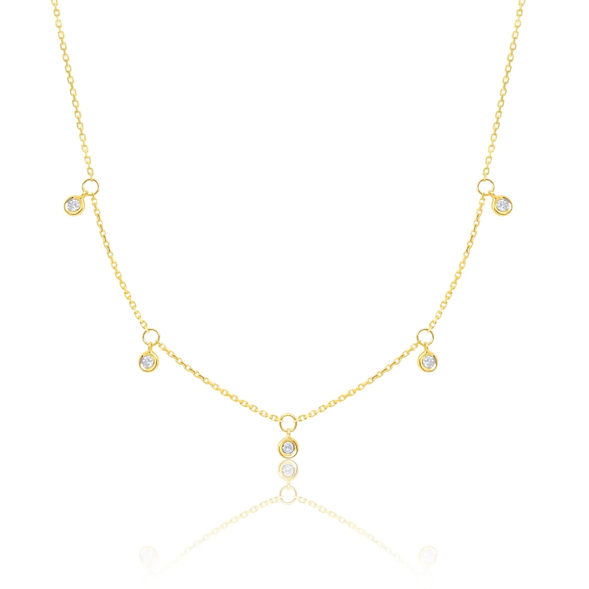 Dainty Five Bezel Necklace *ONLINE EXCLUSIVE* sold by Meira T