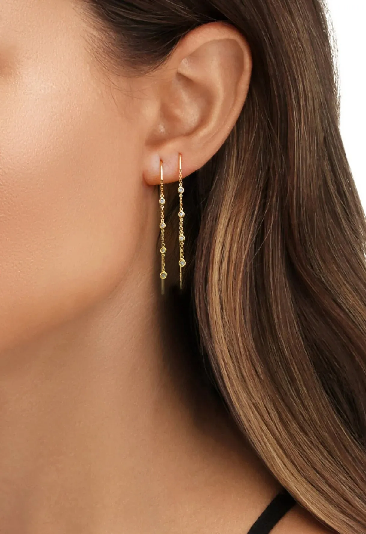 Diamond Chain Earring sold by Meira T product image thumbnail 2