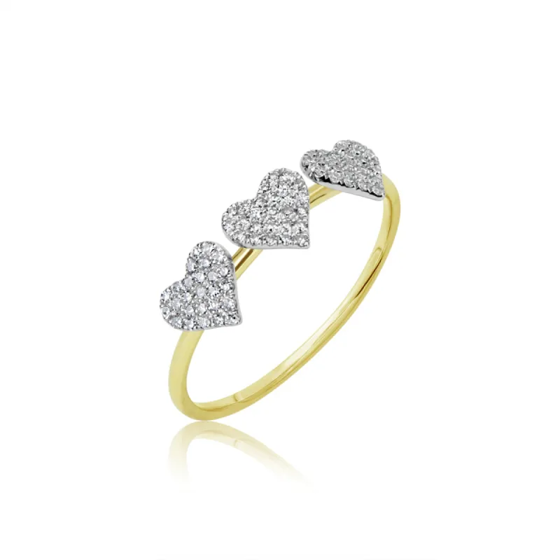 Triple Heart Ring sold by Meira T