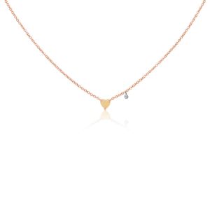 Rose Gold White Sapphire Necklace sold by Meira T