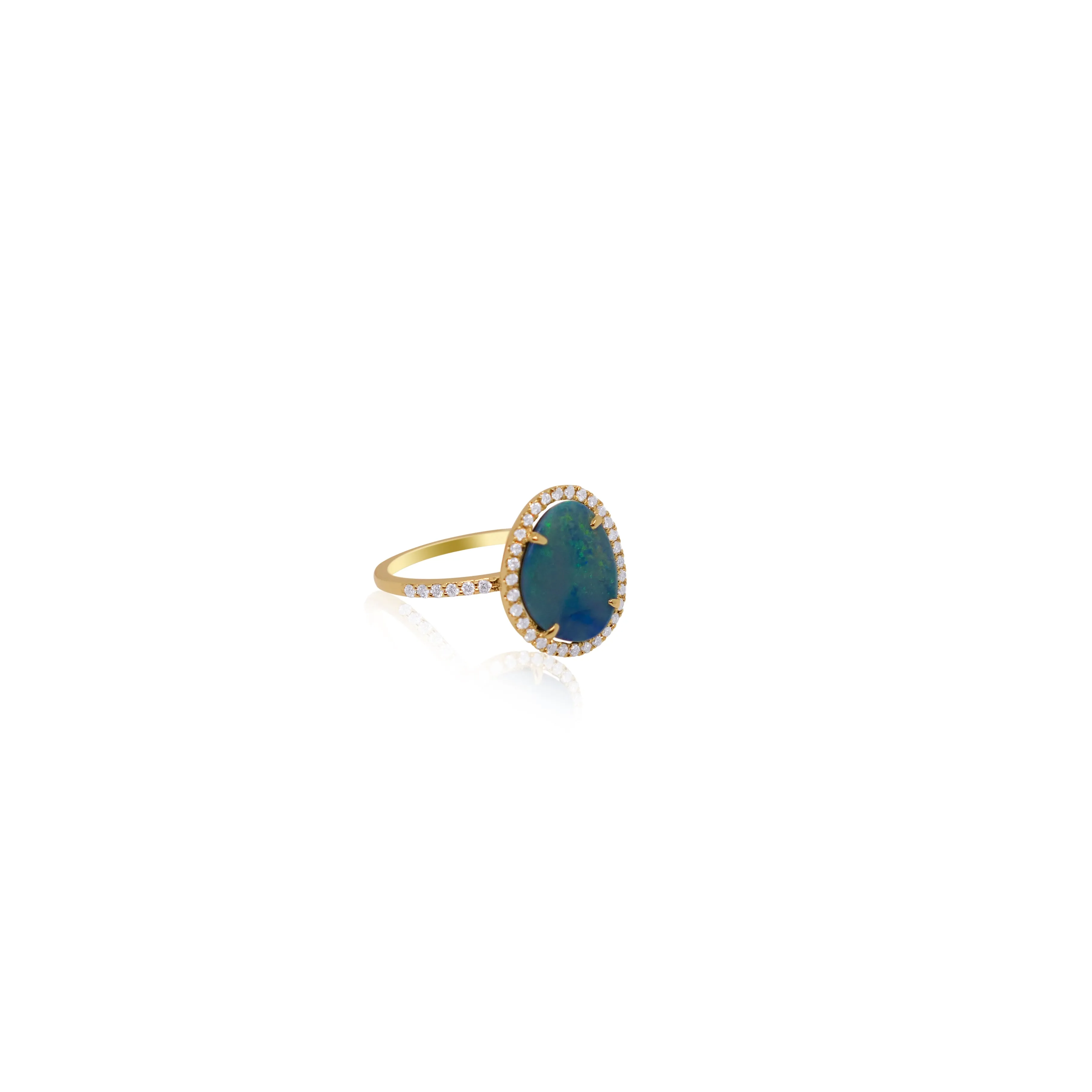Boulder Opal and Diamond Ring sold by Meira T