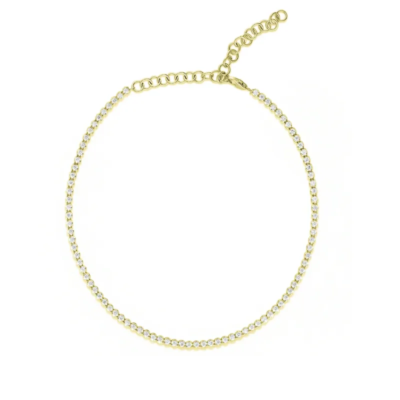 1 Carat Diamond Choker - Yellow Gold sold by Meira T