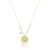 Yellow Gold and Diamond Square Medallion sold by Meira T