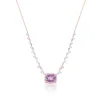 Pink Gold Kunzite and Diamond Necklace sold by Meira T