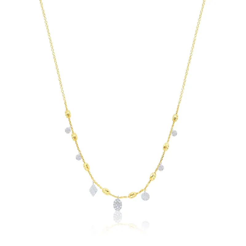 Yellow Gold Diamond Barrel Chain sold by Meira T
