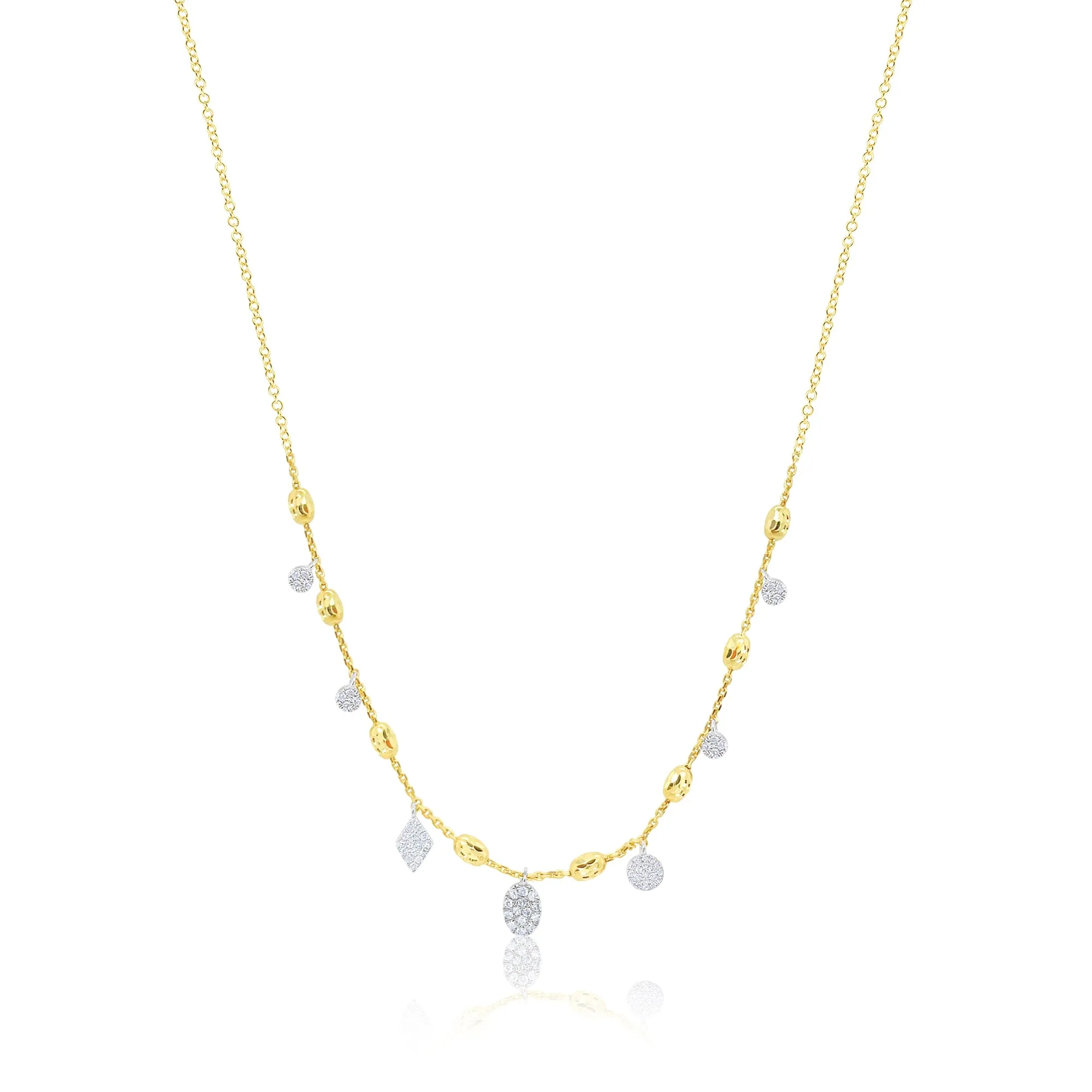 Yellow Gold Diamond Barrel Chain sold by Meira T
