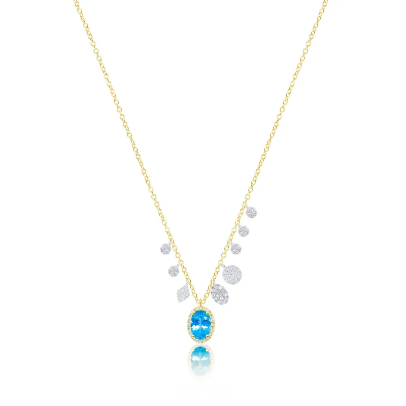 Yellow Gold Apatite and Diamond Necklace sold by Meira T