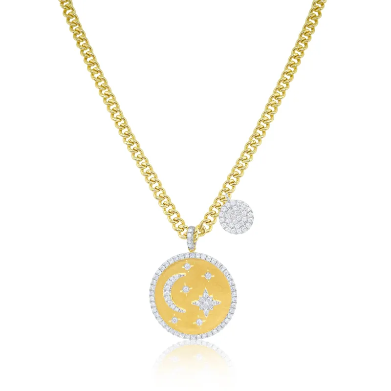 Yellow Gold Celestial Cuban Necklace sold by Meira T