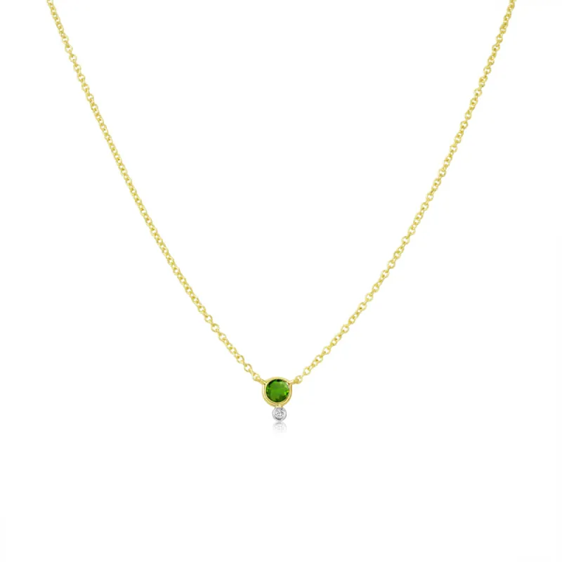 Green Chrome Bezel Necklace sold by Meira T