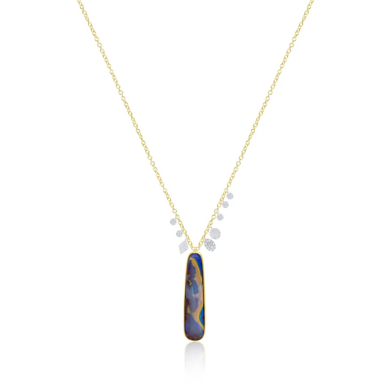 Yellow Gold and Opal Necklace sold by Meira T