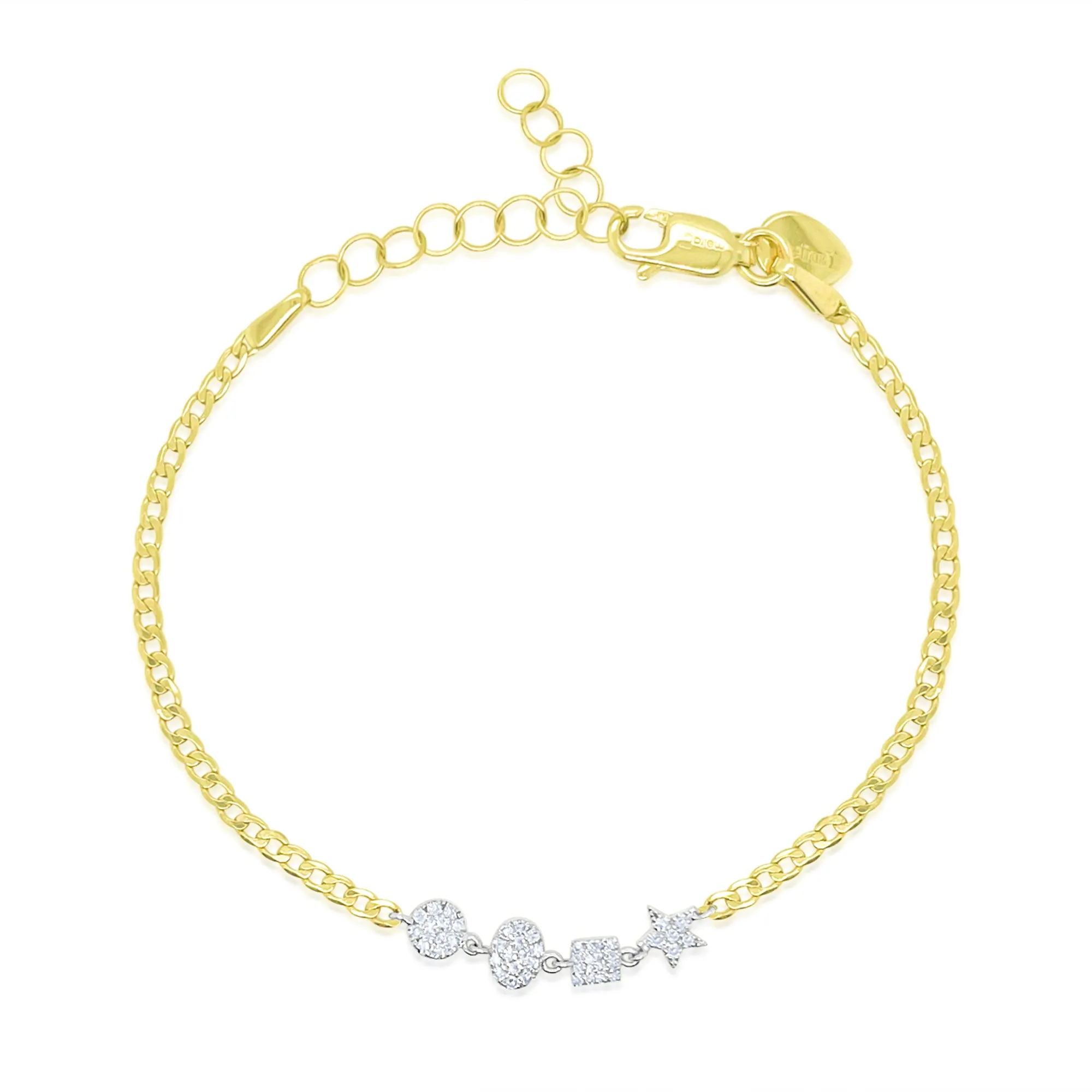 Four Shape Diamond Charm Bracelet sold by Meira T