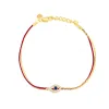 Yellow Gold Red Cord Evil Eye Bracelet sold by Meira T