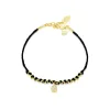 Yellow Gold Black Cord Bracelet sold by Meira T