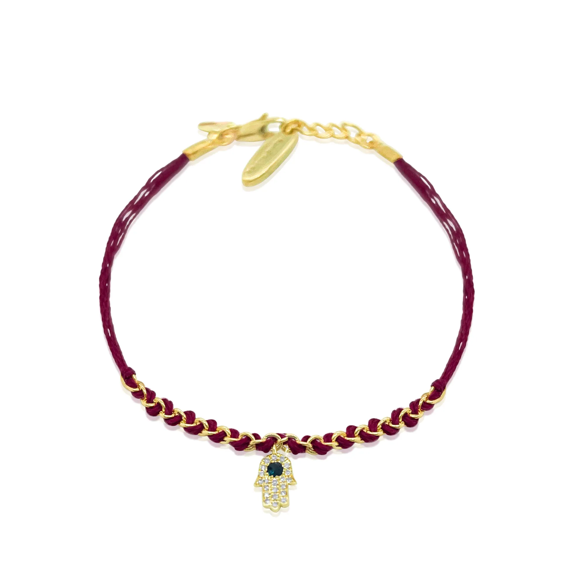 Burgundy Hamsa Bracelet sold by Meira T