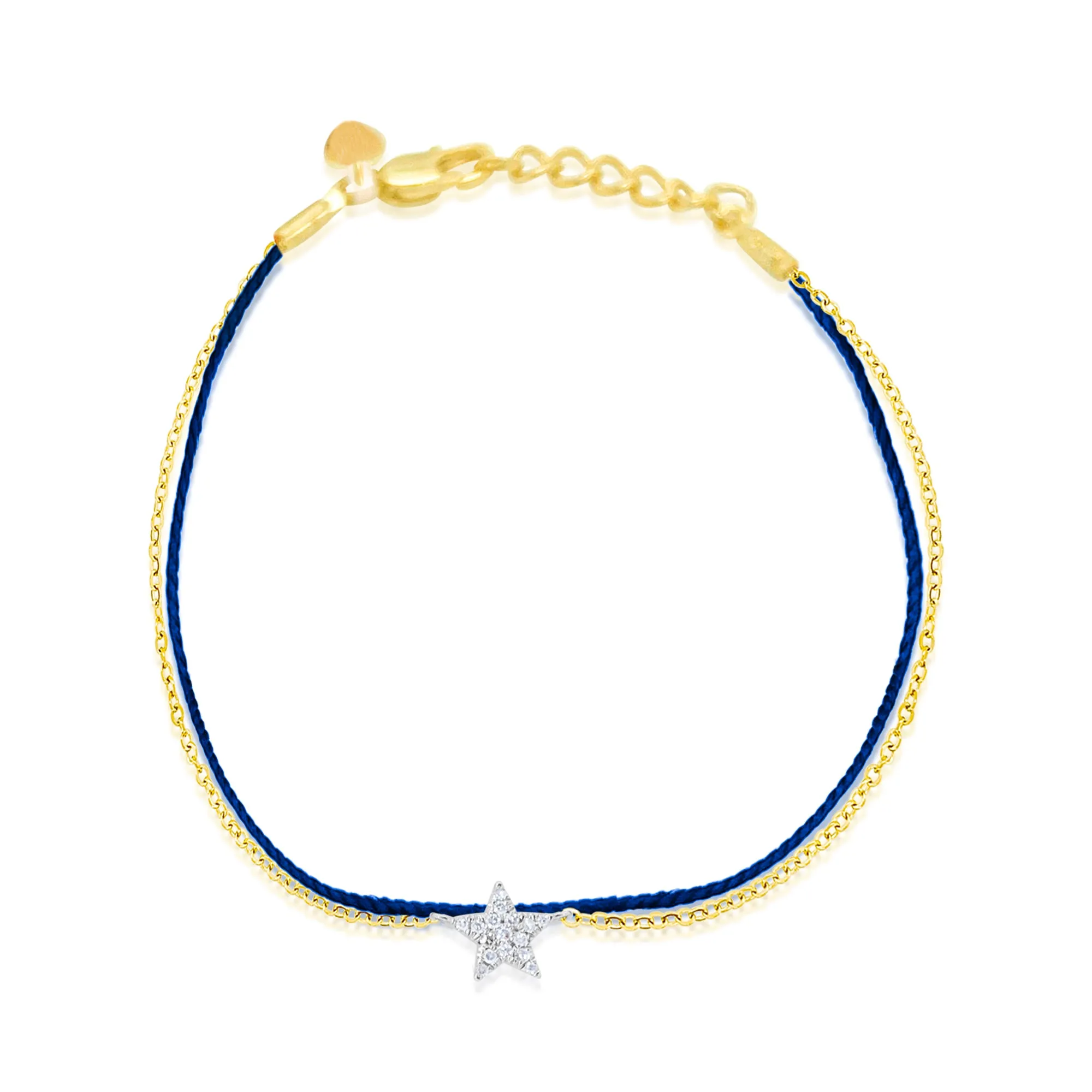 Silver and Gold Diamond Star Bracelet sold by Meira T