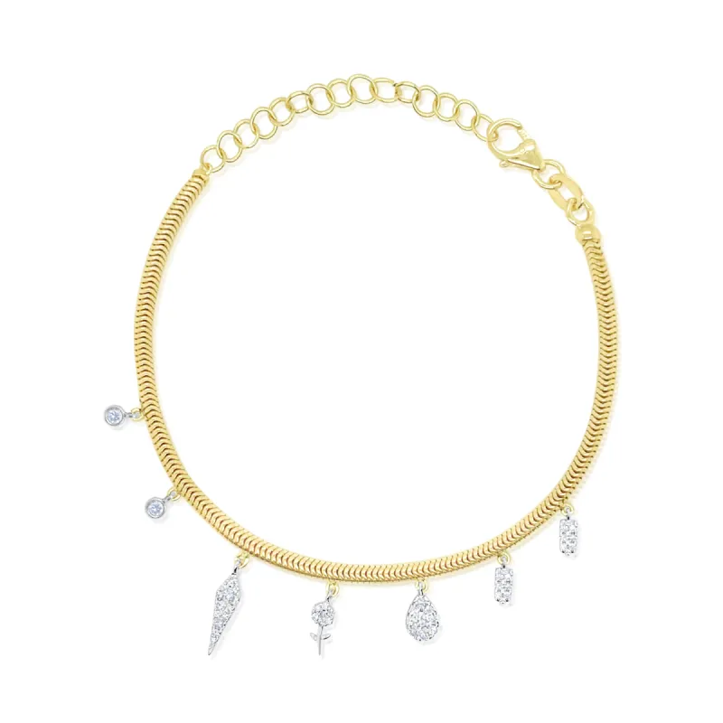 Snake Chain Charm Bracelet sold by Meira T