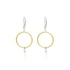 Brushed Gold Circle Earrings sold by Meira T