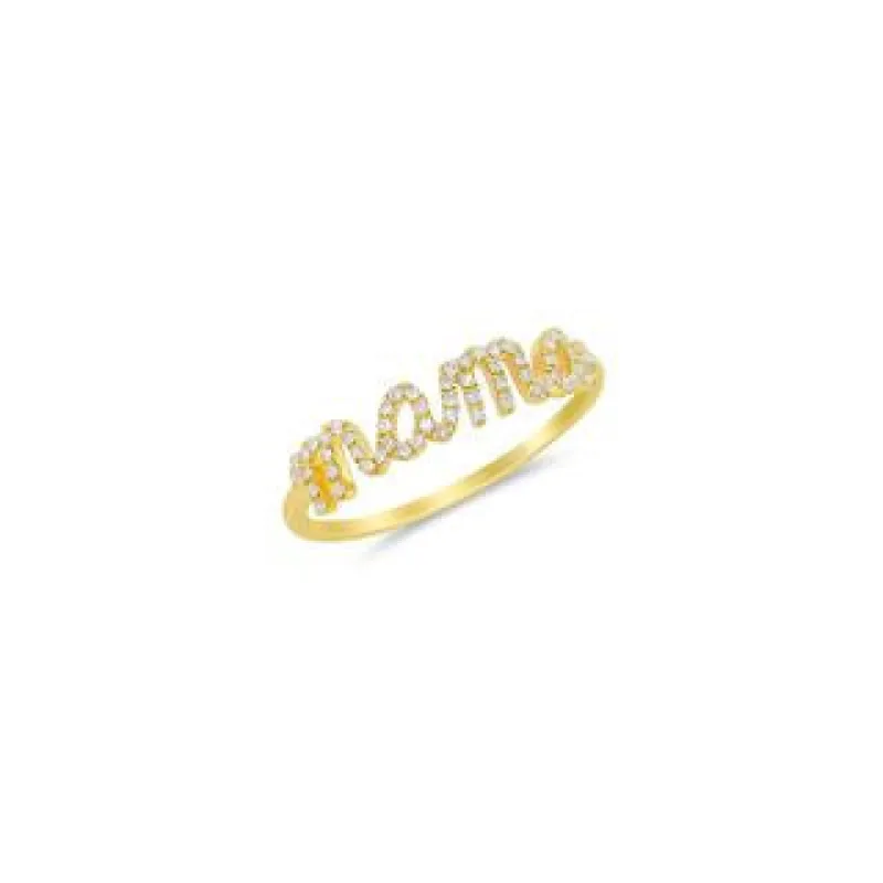 Mama Diamond Ring Yellow Gold sold by Meira T