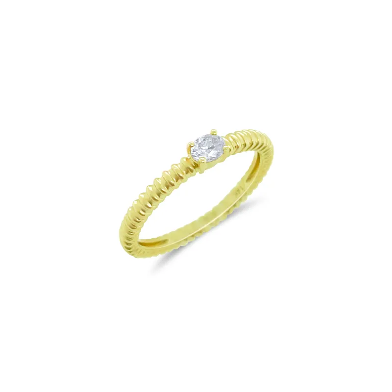 Brushed Gold Diamond Textured Band sold by Meira T