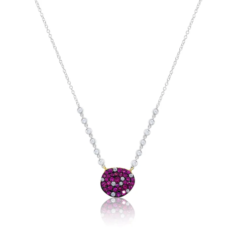 Diamond and Ruby Necklace sold by Meira T