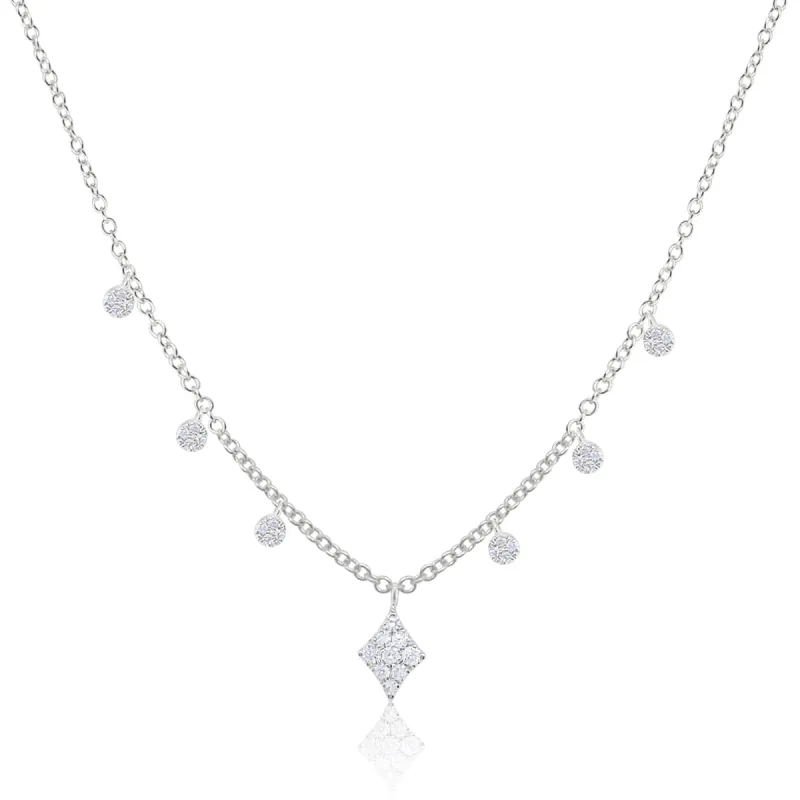 White Gold Diamond Layering Necklace sold by Meira T